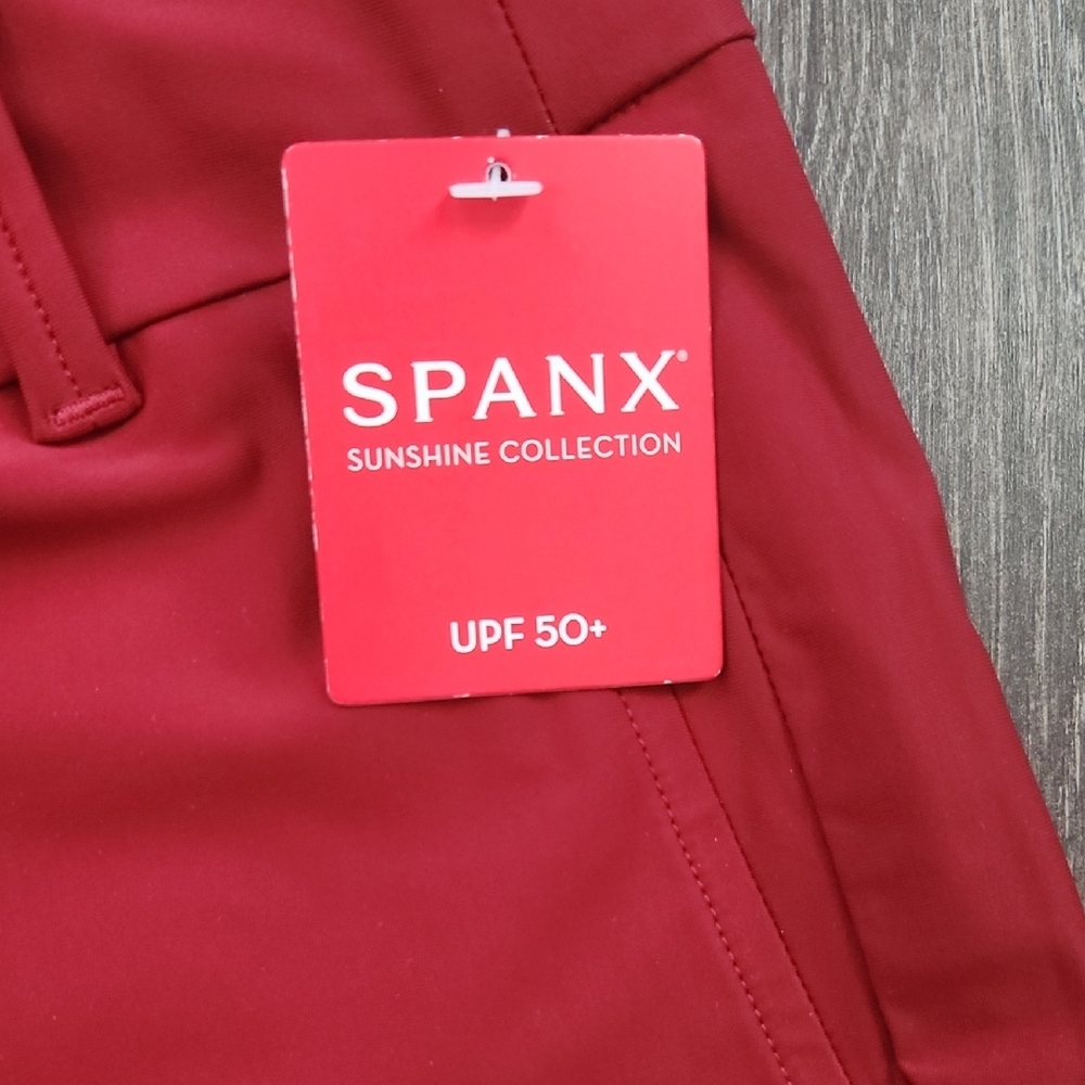 SPANX High Waist Burgundy Shaping Shorts - Medium - NWT - Picture 2 of 5